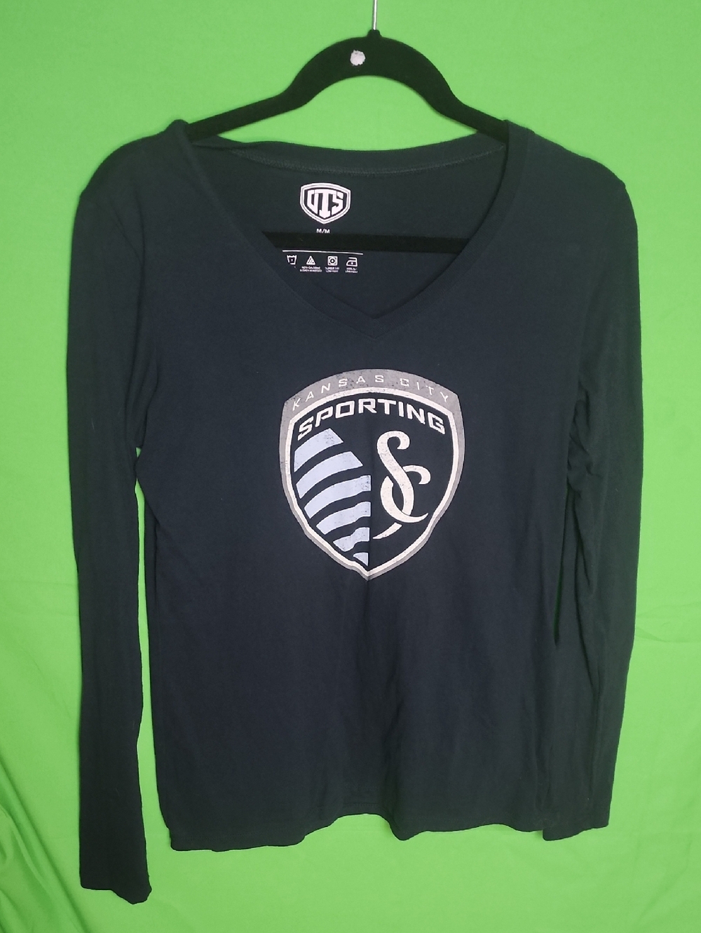 Sporting Kansas City Women’s V-Neck T-Shirt - Navy Blue - '47 Brand Medium